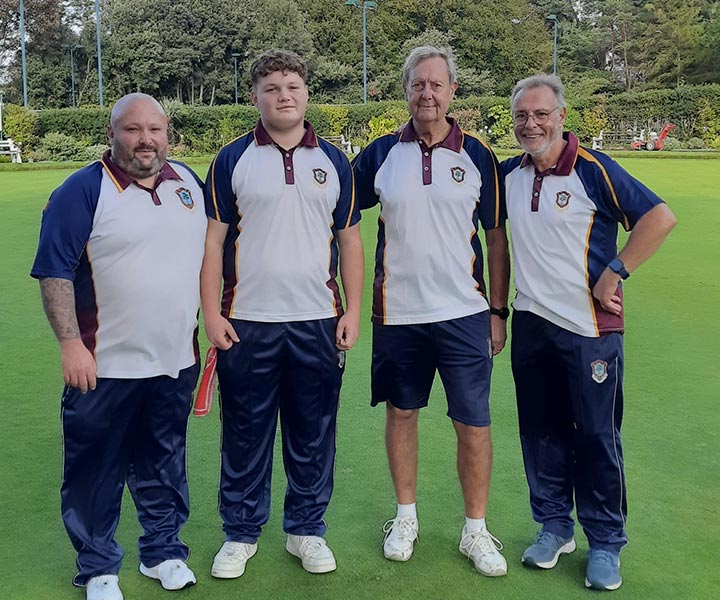 Championship Pairs Finalists 2025 - Bob Davies Ted Manzi John Bashford Liam Bashford - Richmond Park Bowls Club