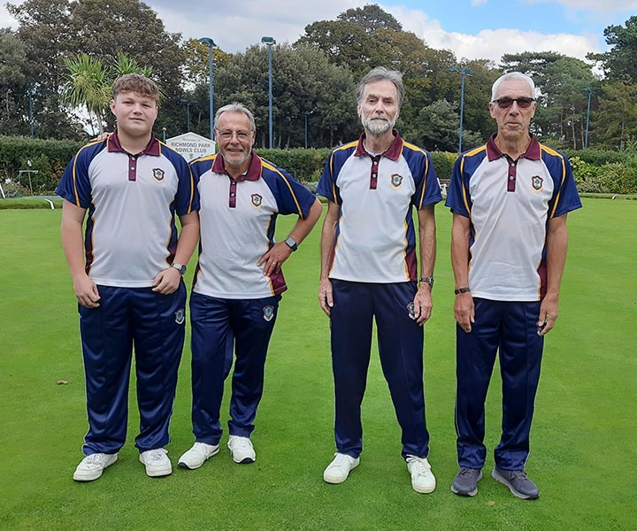 Drawn Pairs Finalists 2025 - Liam Bashford Ted Manzi Graham Broomfield Don Steele - Richmond Park Bowls Club