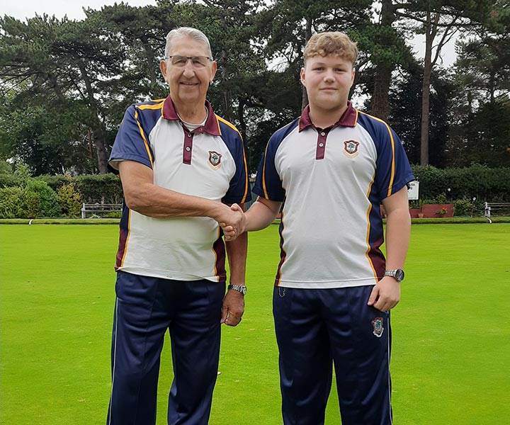 Presidents Singles Finalists 2025 - Liam Bashford and Tommy Taylor - Richmond Park Bowls Club