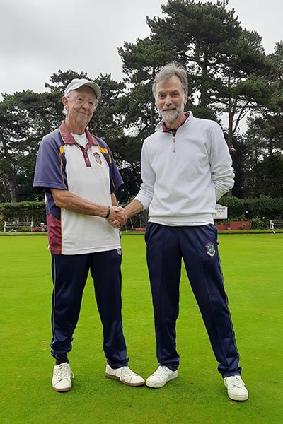 Vice Presidents Singles Winner 2025 - Don Steele with Runner up Steve Meech - Richmond Park Bowls Club