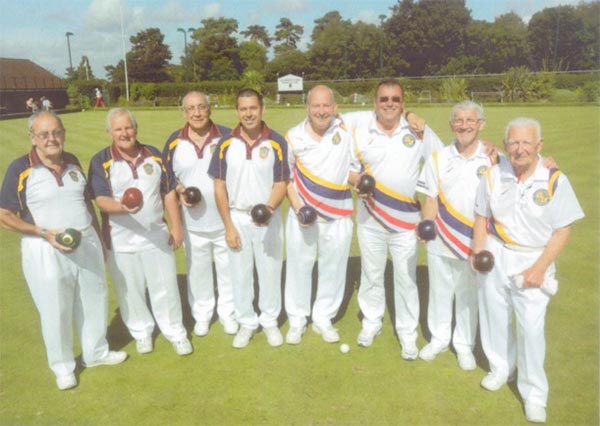 Hall of Fame - Bournemouth and District Fours Champions 2016 - Mike Lodge, Malcolm Gray, Dave Snow and Jim Cotton - Richmond Park Bowls Club